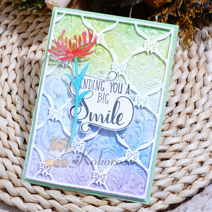 Kokorosa Metal Cutting Dies with Bow Connected Background Board