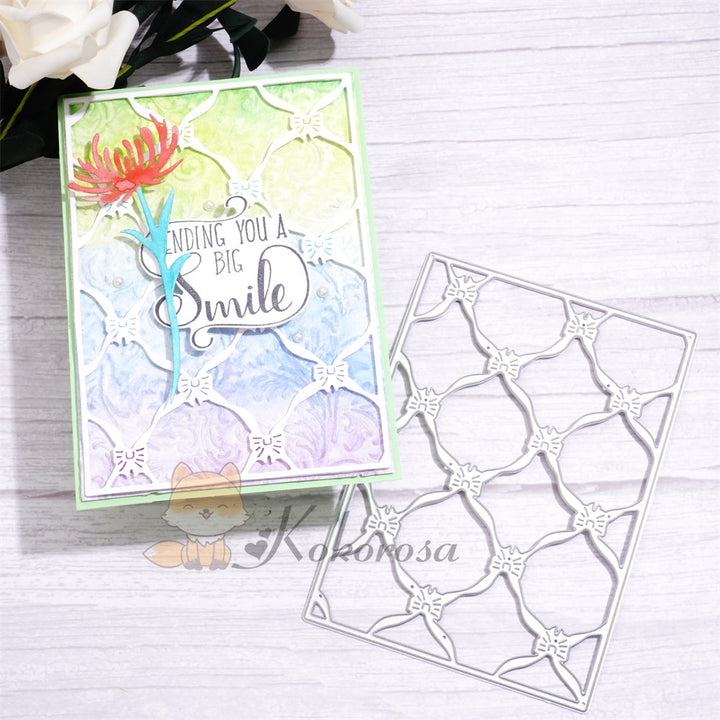 Kokorosa Metal Cutting Dies with Bow Connected Background Board
