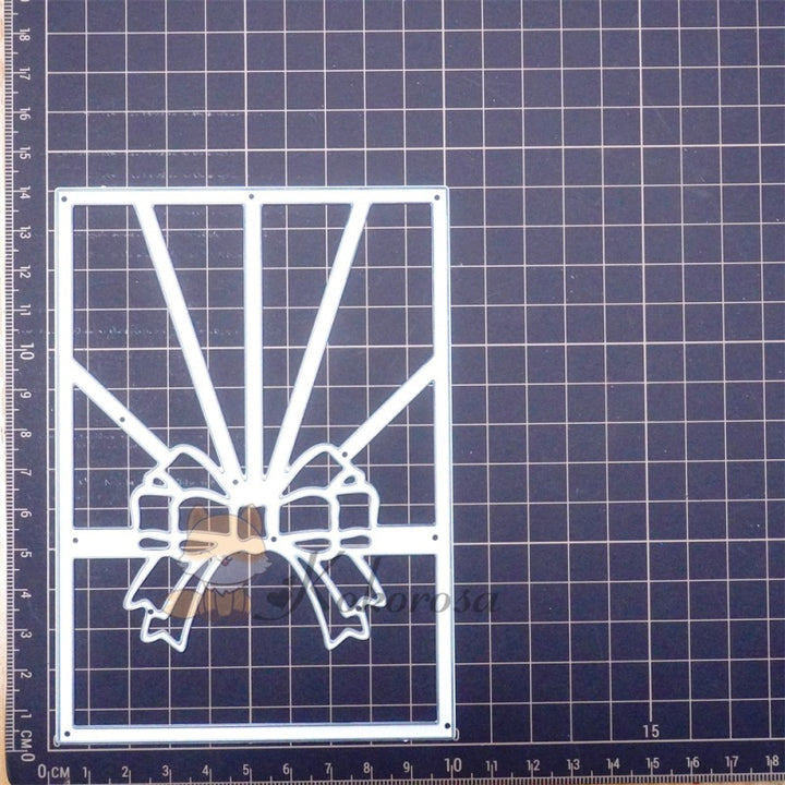 Kokorosa Metal Cutting Dies with Bow Tie & Lines Background Board