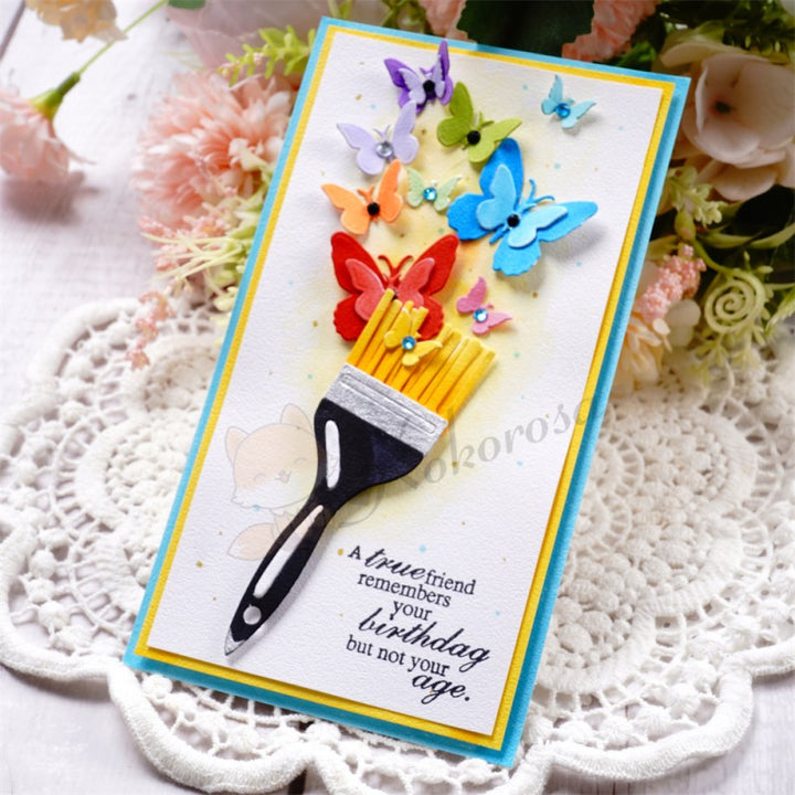 Kokorosa Metal Cutting Dies with Brush & Butterflies