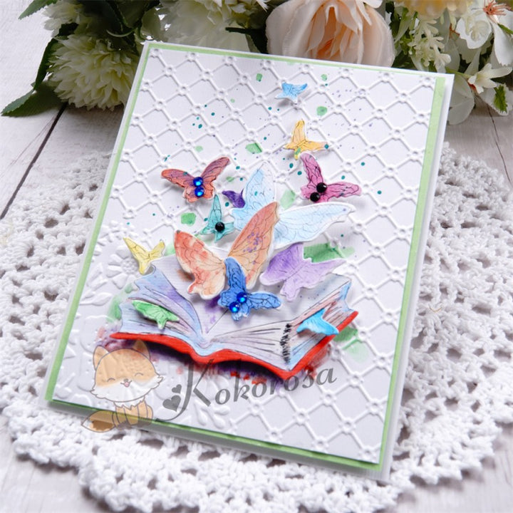 Kokorosa Metal Cutting Dies with Butterflies & Book