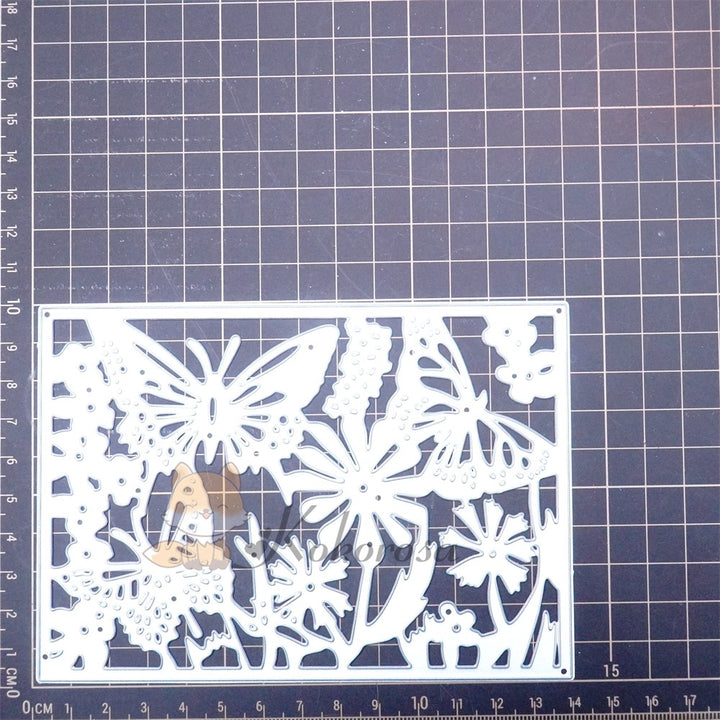 Kokorosa Metal Cutting Dies with Butterflies & Flowers Background Board