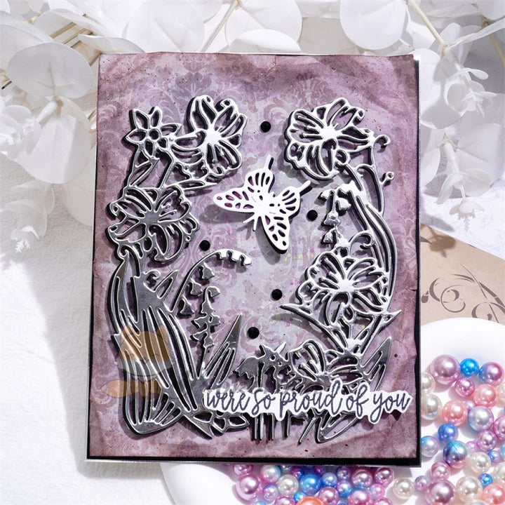Kokorosa Metal Cutting Dies with Butterfly in Flowers