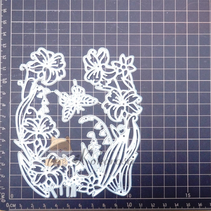 Kokorosa Metal Cutting Dies with Butterfly in Flowers