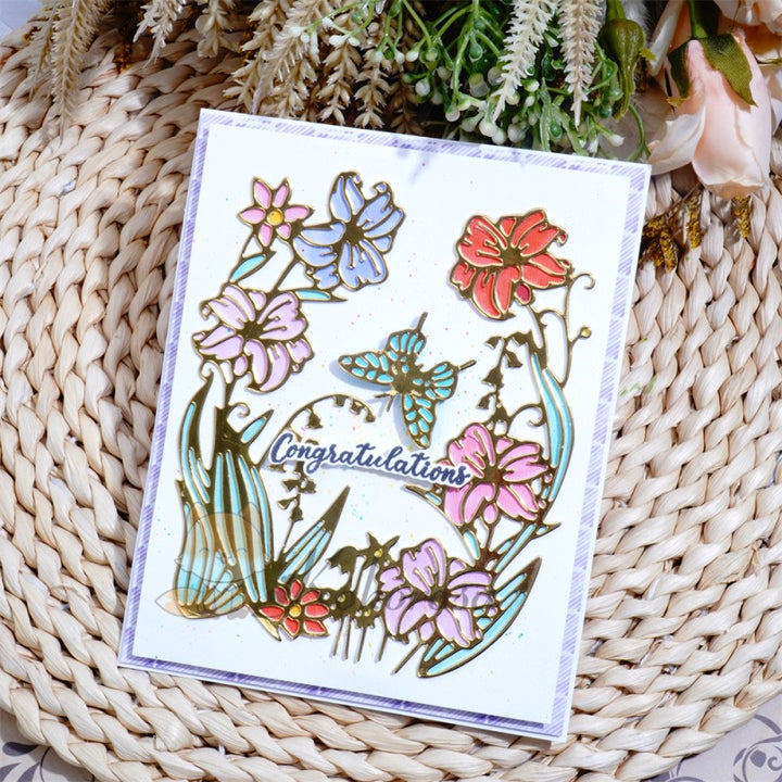 Kokorosa Metal Cutting Dies with Butterfly in Flowers