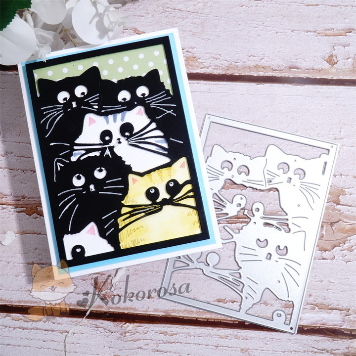 Kokorosa Metal Cutting Dies with Cats Frame Board