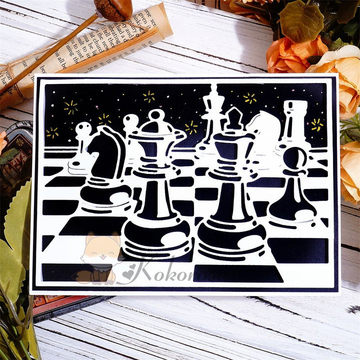 Kokorosa Metal Cutting Dies with Chess Background Board