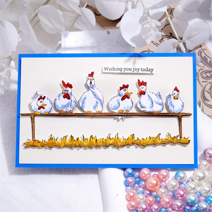 Kokorosa Metal Cutting Dies with Chicken Standing on Fence