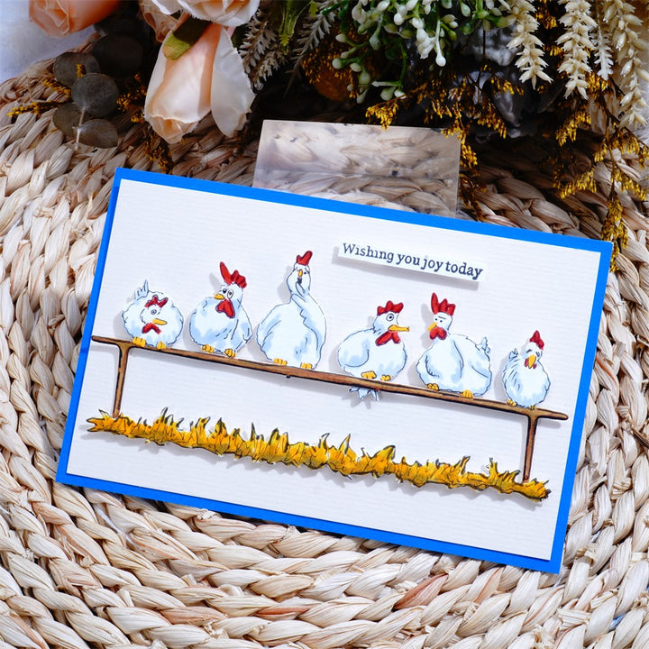 Kokorosa Metal Cutting Dies with Chicken Standing on Fence