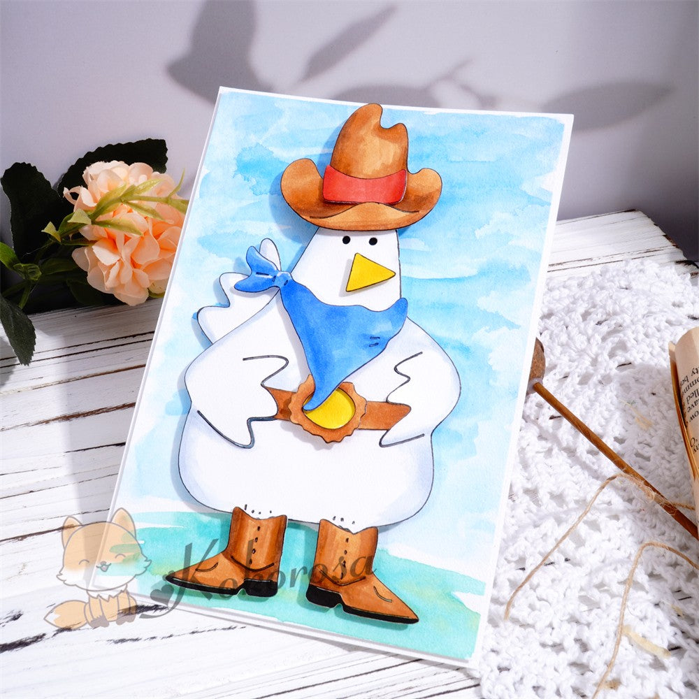 Kokorosa Metal Cutting Dies with Chicken Wearing Hat