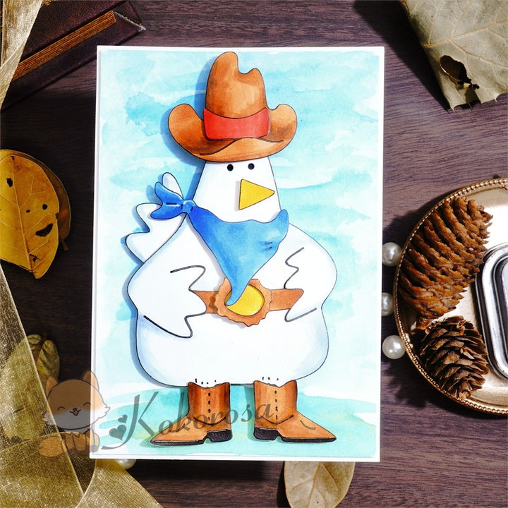 Kokorosa Metal Cutting Dies with Chicken Wearing Hat