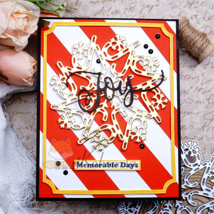 Kokorosa Metal Cutting Dies with Christmas Cane Patterned Snowflake