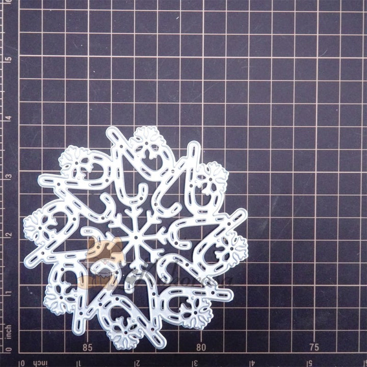 Kokorosa Metal Cutting Dies with Christmas Cane Patterned Snowflake