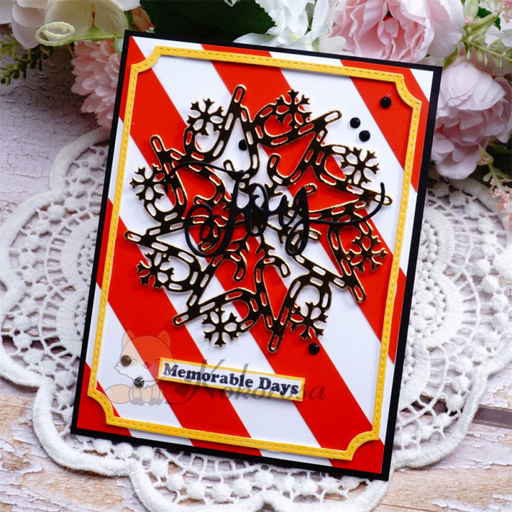 Kokorosa Metal Cutting Dies with Christmas Cane Patterned Snowflake