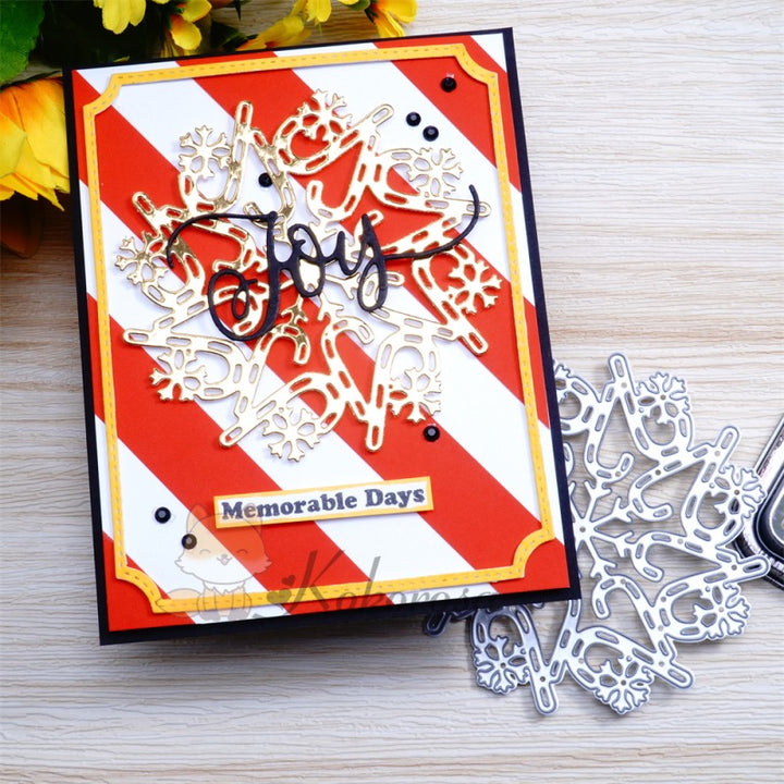 Kokorosa Metal Cutting Dies with Christmas Cane Patterned Snowflake
