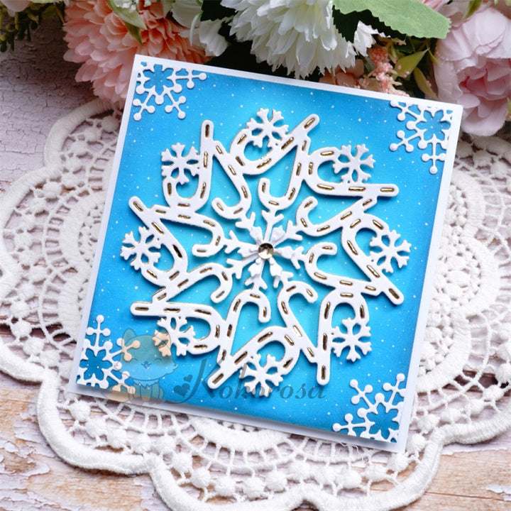 Kokorosa Metal Cutting Dies with Christmas Cane Patterned Snowflake