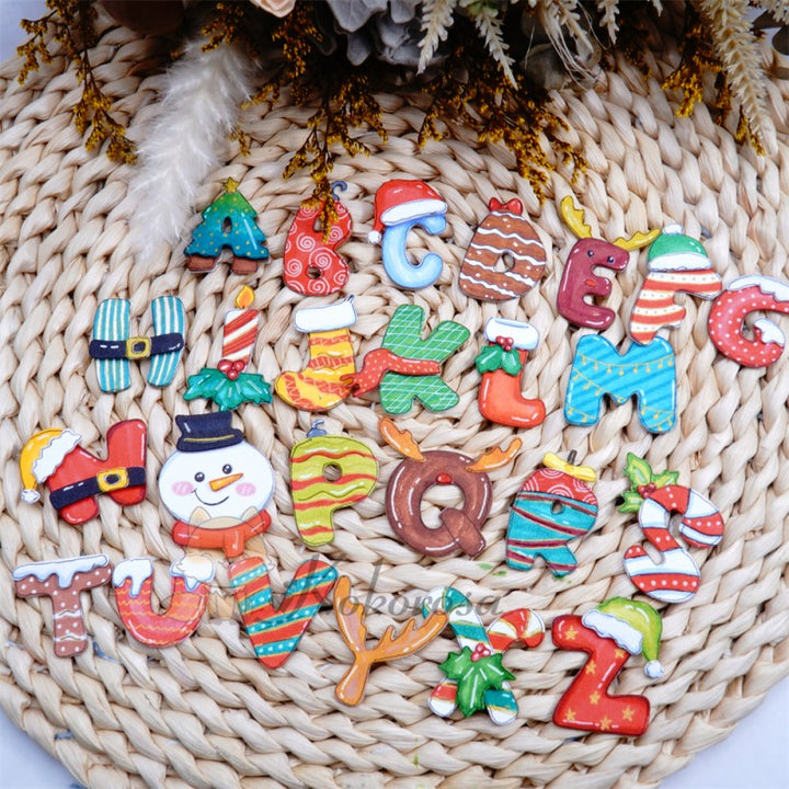 Kokorosa Metal Cutting Dies with Christmas Theme 26 Alphabets