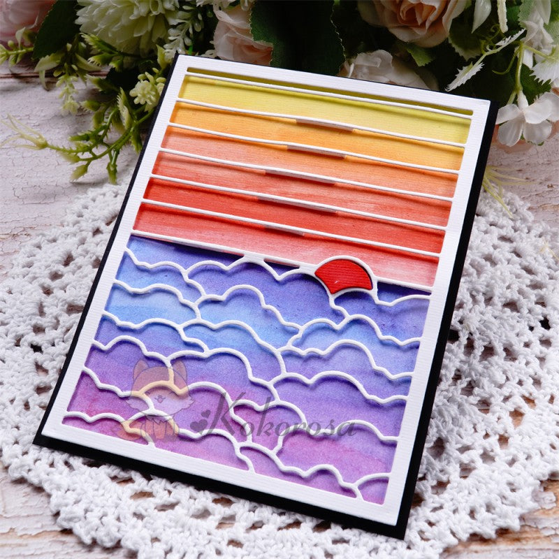 Kokorosa Metal Cutting Dies with Clouds & Sky Background Board