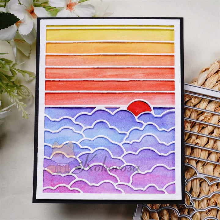 Kokorosa Metal Cutting Dies with Clouds & Sky Background Board