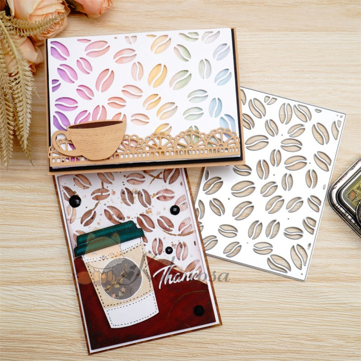 Kokorosa Metal Cutting Dies with Coffee Beans Background Board
