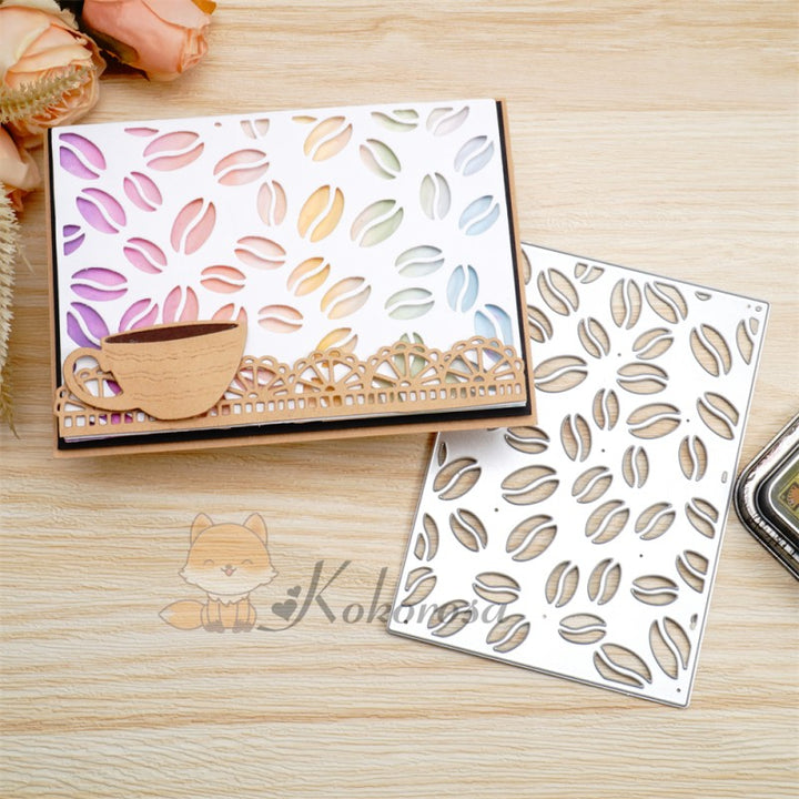 Kokorosa Metal Cutting Dies with Coffee Beans Background Board
