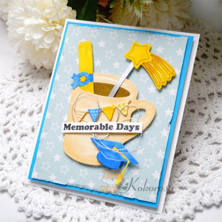 Kokorosa Metal Cutting Dies with Coffee Mug & Stirrer