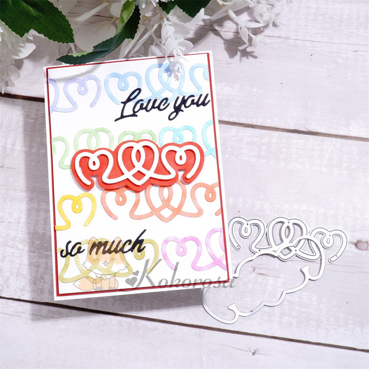Kokorosa Metal Cutting Dies with Connected Hearts