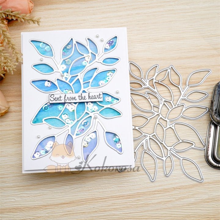 Kokorosa Metal Cutting Dies with Connected Leaves