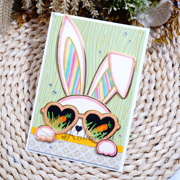 Kokorosa Metal Cutting Dies with Cool Bunny Wearing Sunglasses