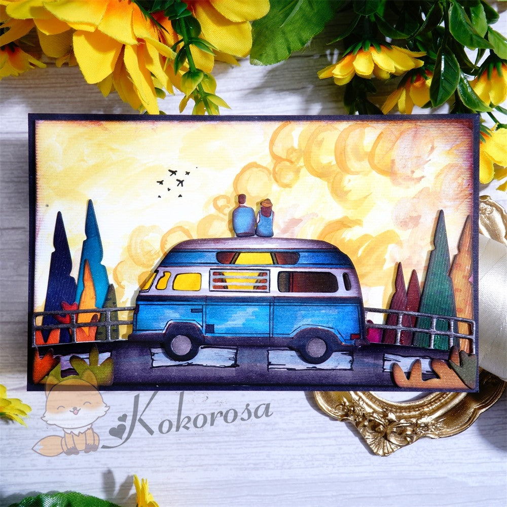 Kokorosa Metal Cutting Dies with Couple Sitting on Van