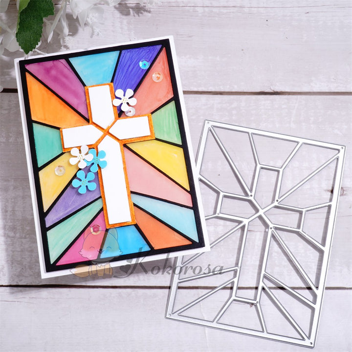 Kokorosa Metal Cutting Dies with Cross Splicing Background Board