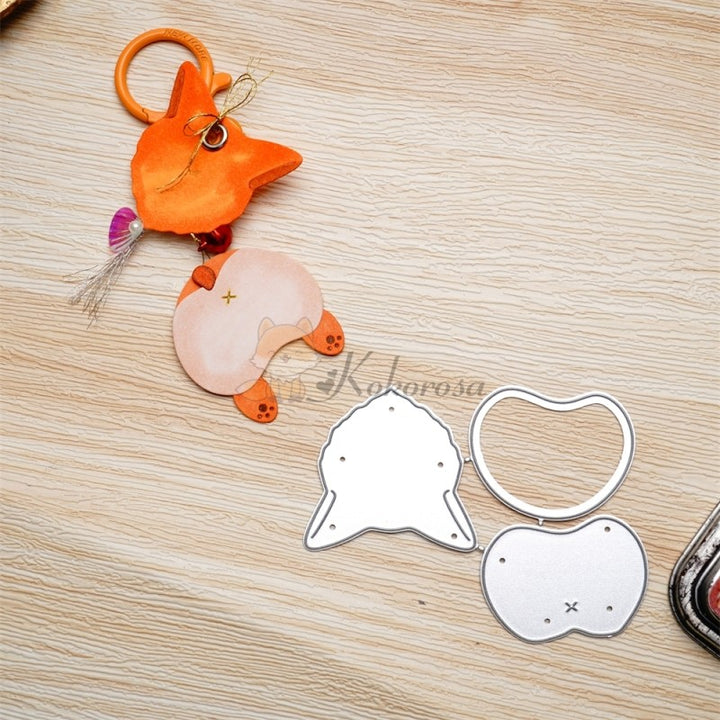 Kokorosa Metal Cutting Dies with Cute Corgi Head & Butt
