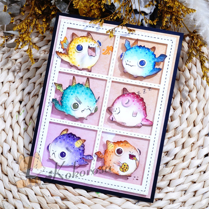 Kokorosa Metal Cutting Dies with Cute Flying Dragons