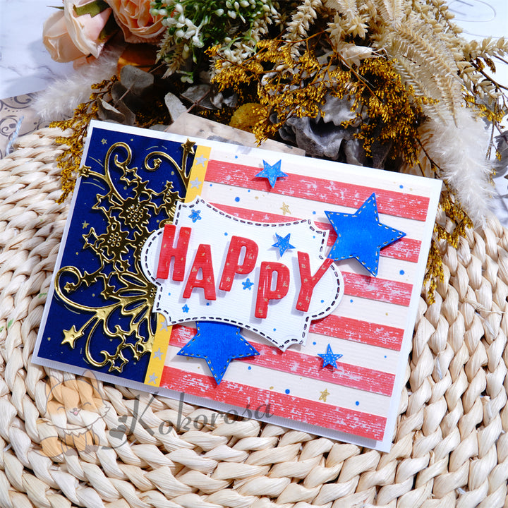Kokorosa Metal Cutting Dies with Daisy and Star Border