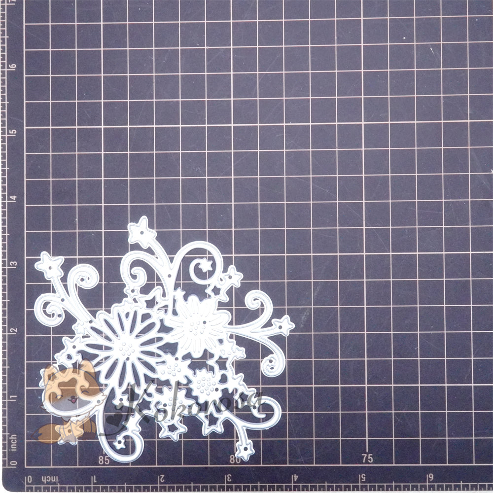 Kokorosa Metal Cutting Dies with Daisy and Star Border