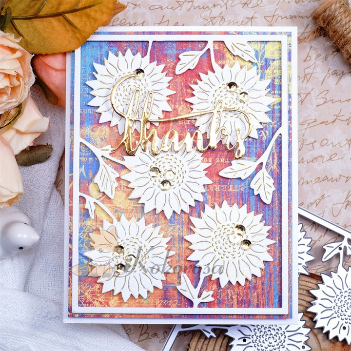 Kokorosa Metal Cutting Dies with Dandelion Background Board