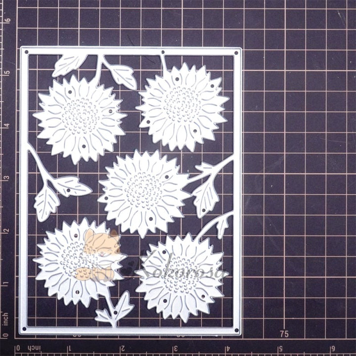 Kokorosa Metal Cutting Dies with Dandelion Background Board