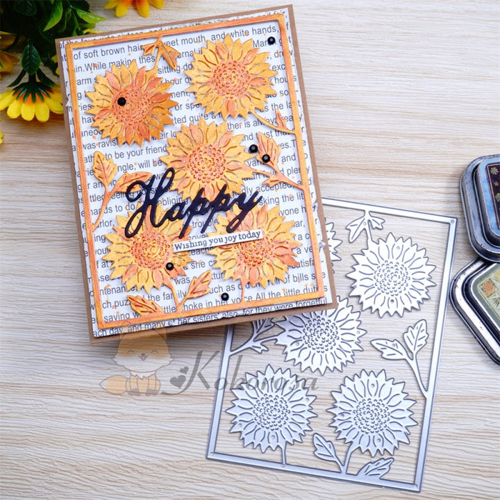 Kokorosa Metal Cutting Dies with Dandelion Background Board