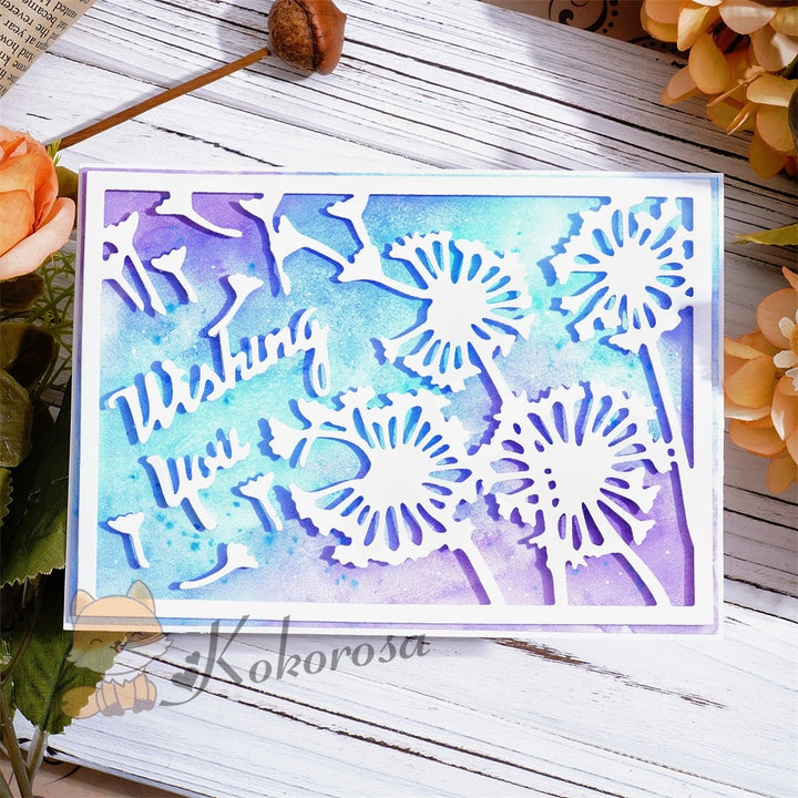 Kokorosa Metal Cutting Dies with Dandelion Frame Board