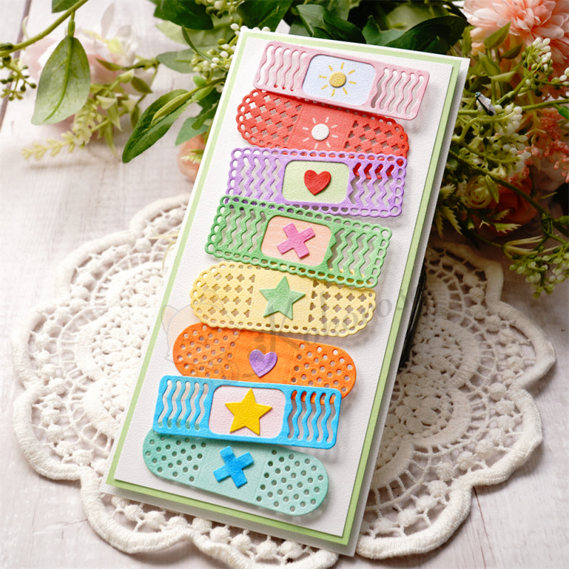 Kokorosa Metal Cutting Dies with Decorated Band-Aids