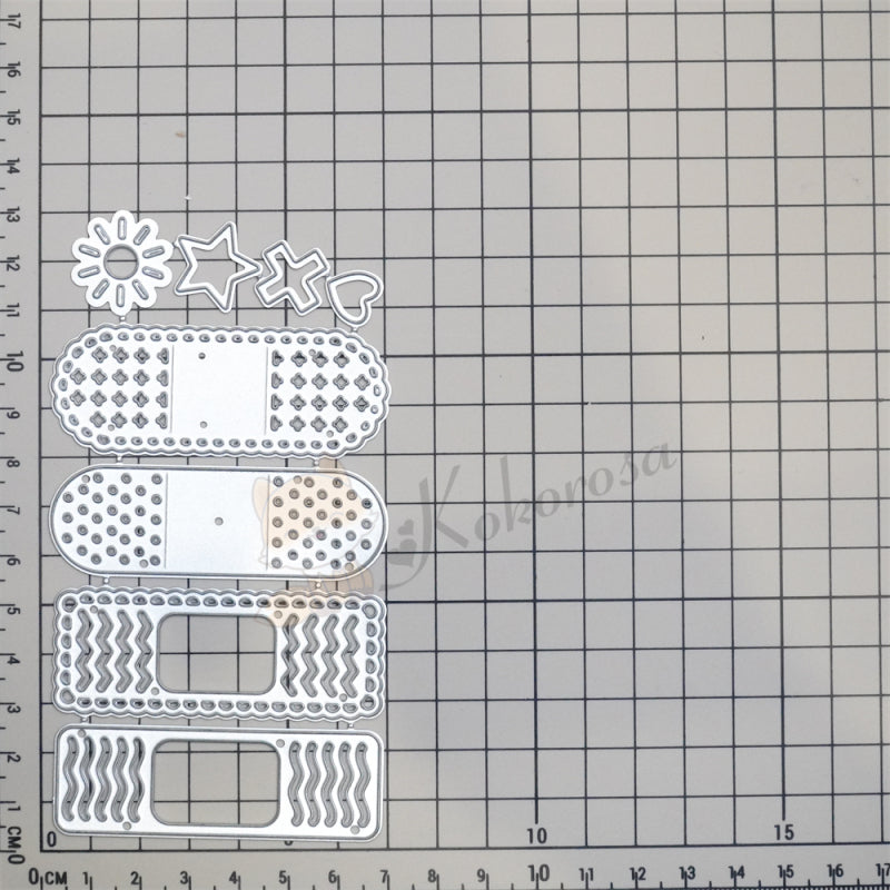Kokorosa Metal Cutting Dies with Decorated Band-Aids