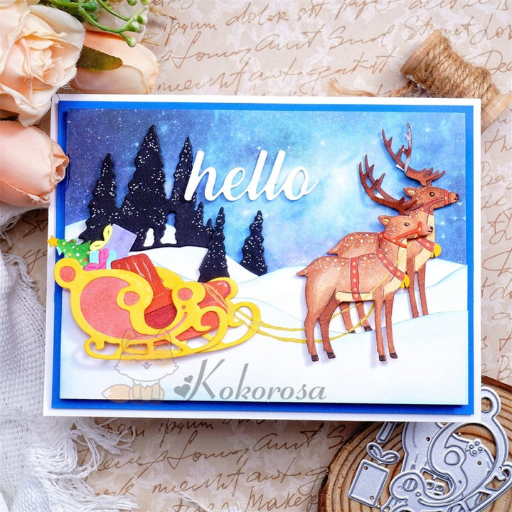 Kokorosa Metal Cutting Dies with Elk Sleigh