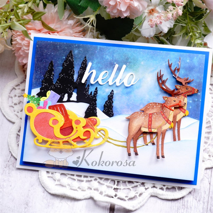 Kokorosa Metal Cutting Dies with Elk Sleigh