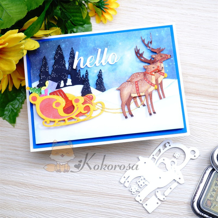 Kokorosa Metal Cutting Dies with Elk Sleigh