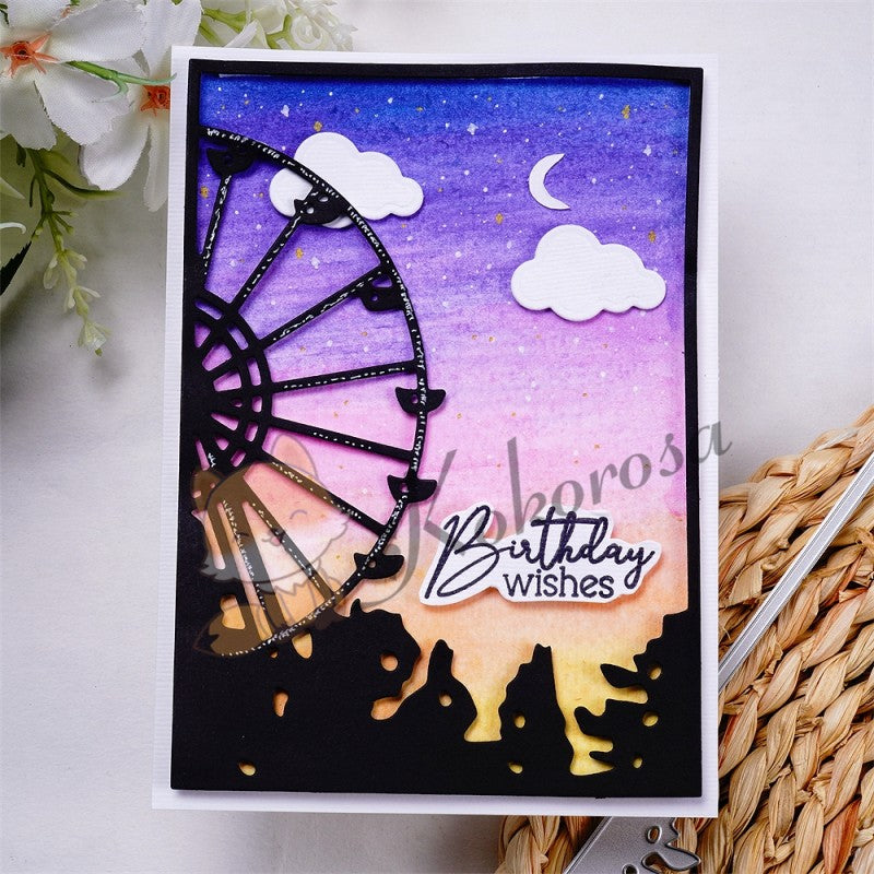 Kokorosa Metal Cutting Dies with Ferris Wheel Background Board
