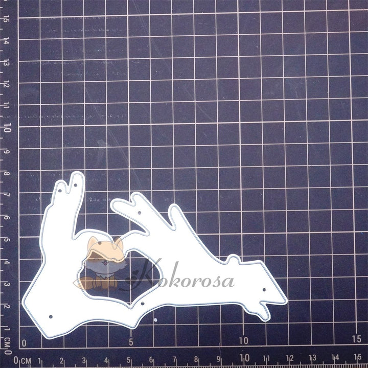 Kokorosa Metal Cutting Dies with Finger Heart