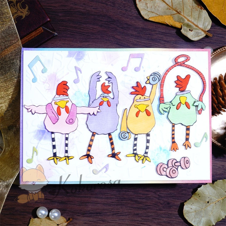 Kokorosa Metal Cutting Dies with Fitness Chickens