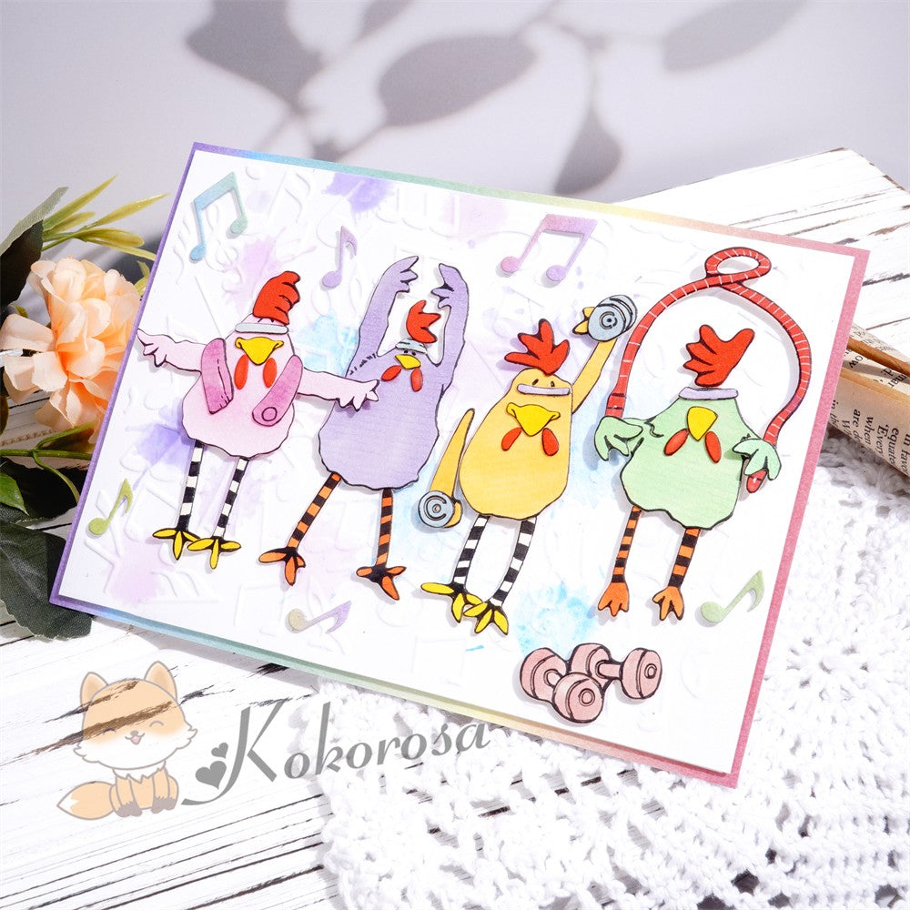 Kokorosa Metal Cutting Dies with Fitness Chickens
