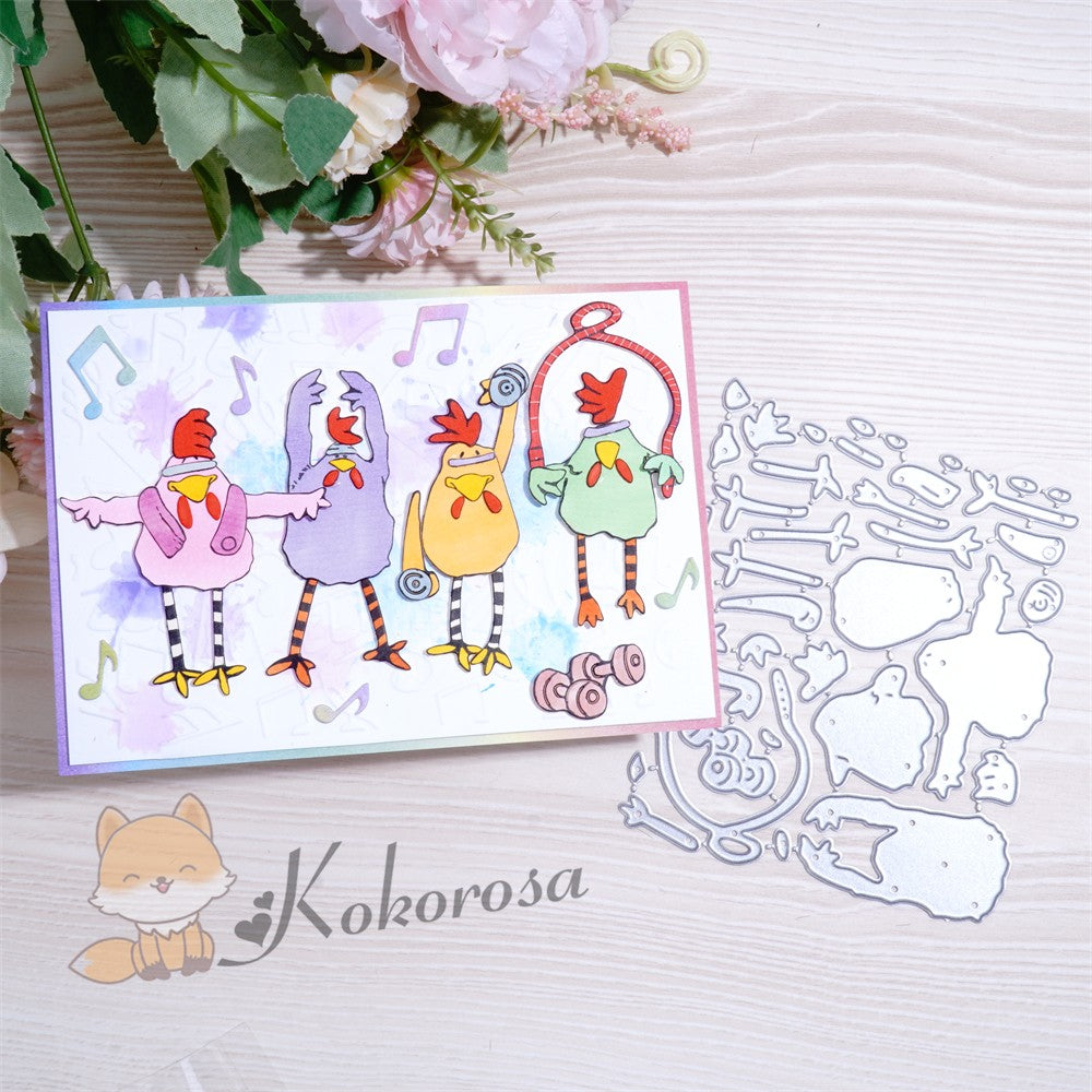 Kokorosa Metal Cutting Dies with Fitness Chickens