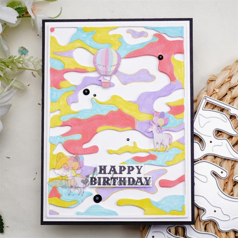 Kokorosa Metal Cutting Dies with Floating Clouds Background Board